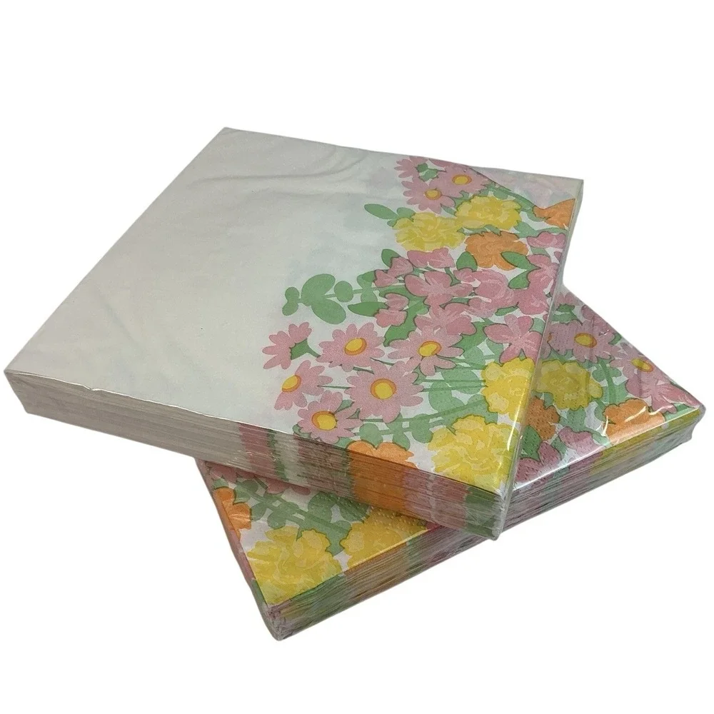 Spritz Floral Lunch Napkins 2 Pack 30 Ct Each Cream Ivory‎ Spring Party